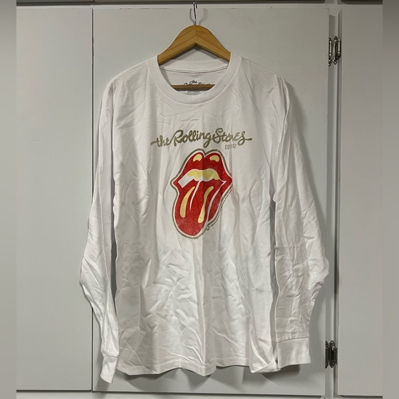 Rolling Stones White Cotton Tee - Picture 2 of 7